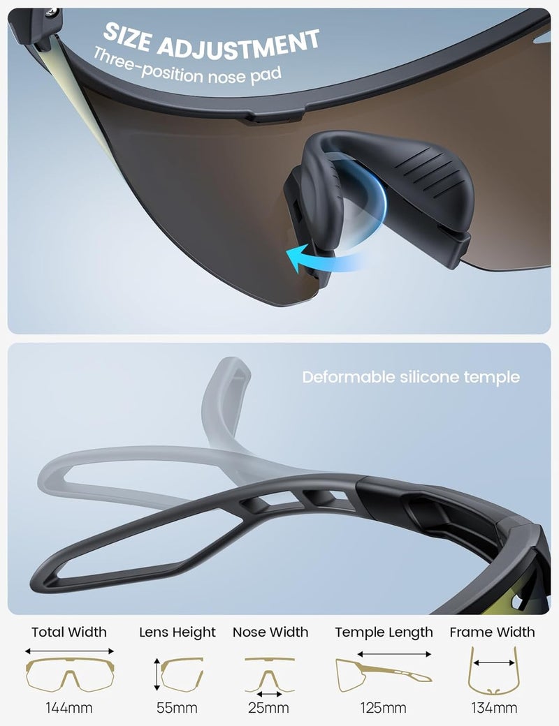 Lamicall 24g Polarized Sports Sunglasses for Men Women - UV400 Protection Sun Glasses for Running Cycling Baseball Fishing - Image 4